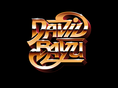 David Bayu Logo 80s chrome logo typeface vintage