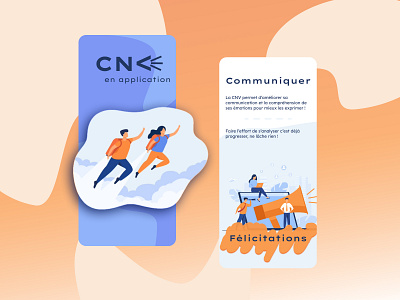 App Mobile | NVC app cnv communication conflicts congratulations design felicitations figma improve ios learn mobile non violent nvc problems progress ui ux