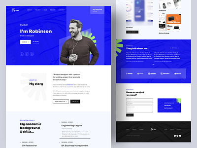 Robin - Product Designer Portfolio designer landingpage porduct portfolio productdesign ui website