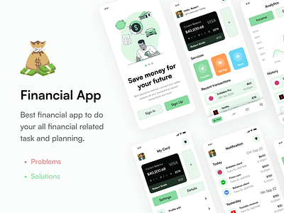 Financial App UI/UX accounting android app app app design app ui finance finance app financial app investing mobile mobile app mobile apps money app money management new app design payment app transfer app ui ui design