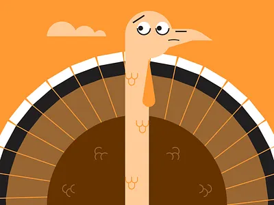 Paranoid illustraion illustration illustration art illustration digital illustrations minimalist seattle thanksgiving turkey