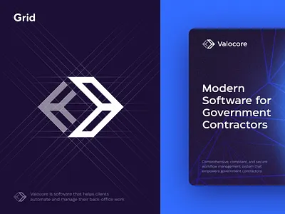 Logo & Branding Foundations - SaaS company in GovTeсh app arrow brand branding design gov government graphic design grid icon identity letter v logo logo arrow logo cube logo design logotype mark startup ui