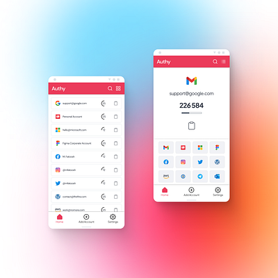 Authy Concept Redesign app authy branding concept design redesign twilio ui ux
