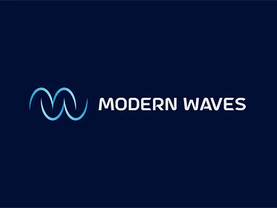 Modern Waves logo adobe illustrator art brand identity brandidentity branding design graphic design icon identity illustration logo logo design logotype modern modern logo modernlogo typography ui ux vector