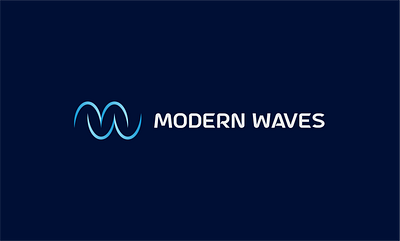 Modern Waves logo adobe illustrator art brand identity brandidentity branding design graphic design icon identity illustration logo logo design logotype modern modern logo modernlogo typography ui ux vector