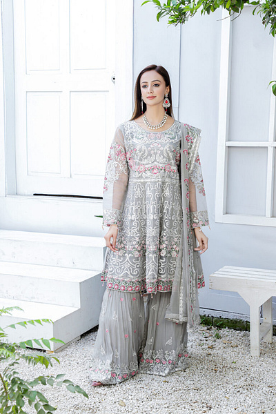 Chiffon Gharara forck frock and gharara frock with gharara gharara frock