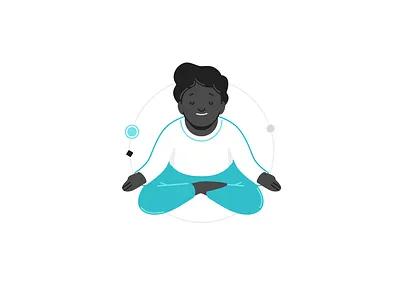 Harmony flat illustration lineart mental health minimalistic vector