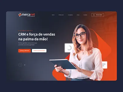 Mercanet Website dark design orange site ui ui design uiux ux website