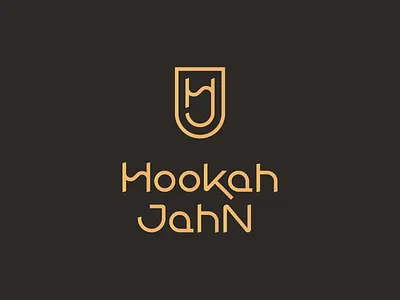 Hookah Jahn brand branding design font hj hookah identity illustration jahn letter logo logotype monogram smoke