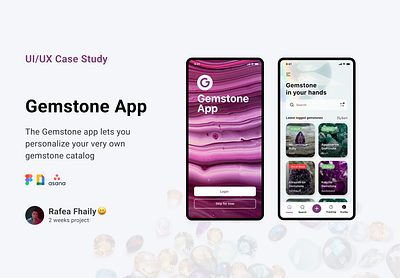 UX/UI Gemstone Mobile App - Case Study design mobile ui ux