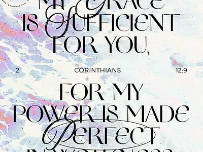 2 Corinthians 12:9 bible verse graphic design typography