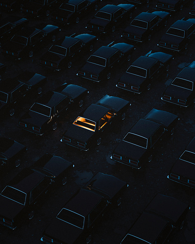 Trapped 3d car cinema cinematic city dark design digital art illustration