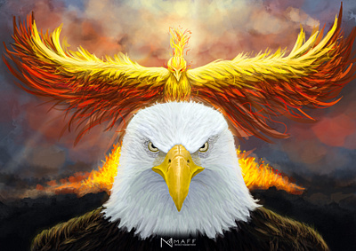 THE PHOENIX EAGLE CYCLE conceptart digitalillustration digitalpainting illustration