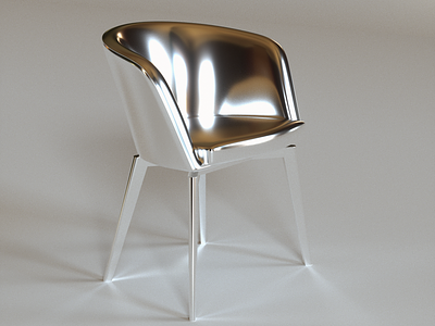 Metal Chair I 3d 3dart 3drender animation art c4d chair design interior jaykats material metal motion art octane reflection render styleframe