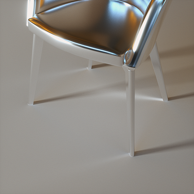 Metal Chair II 3d 3dart 3drender animation art c4d chair cinema4d design interior jaykats material metal motion art octane render shadows styleframe
