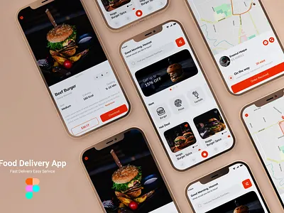 Food Delivery App brand design ui uiux ux design website design