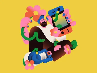 flower boy characterdesign flower illustration lgbtq nintendo switch