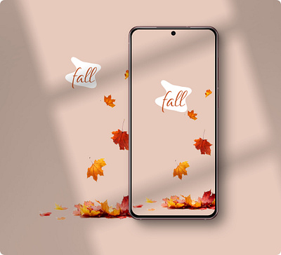 AUTUMN MOBILE WALLPAPER autumn design dribble weekly warmup fall graphic design illustration rebound ui wallpaper