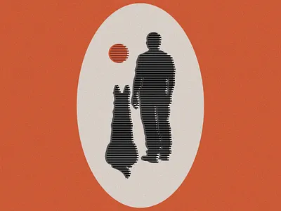 Life saving service dogs | logo design abstract brand branding design dog dogs service graphic design identity illustration life saving life saving service dogs logo man person person and dog sun train service dogs train service dogs for veterans veterans