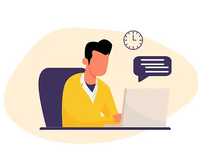 Office work illustration vector