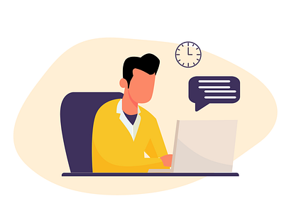 Office work illustration vector
