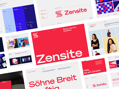 Zensite Brand Identity agency best blue brand book branding design agency explore font identity branding inspiration landing page logo logo design navy popular red sohne trending trendy ui zensite