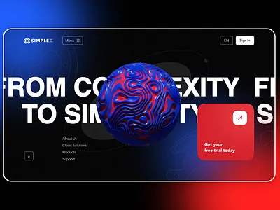 SIMPLEX - Complex Cloud Solutions 3d branding design graphic design hosting illustration typography ui