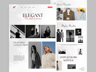 Fashion Website Landing Page apparel clothing brand clothing store design ecommerce elegant ui fashion fashion store fashion web fashion website fashion website design interface landing page landing page design online store shopping ui ui design web design websites