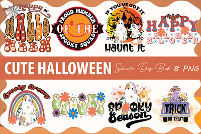 Cute Halloween Sublimation Bundle 3d animation branding design graphic design halloween illustration logo motion graphics ui vector woman
