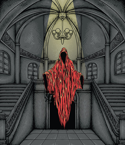 the devil haunts artwork darkart design detail art ghost graphic design haunt illustration illustrator metal art style t shirt