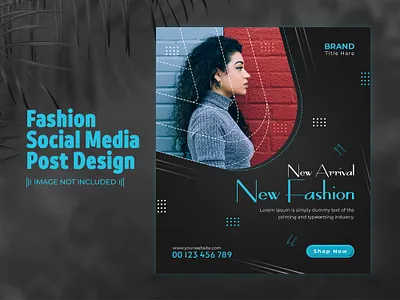 Fashion Social Media Post Template Design discount