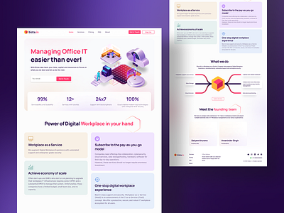 Bizta Web Design landing page ui ux web web design workspace