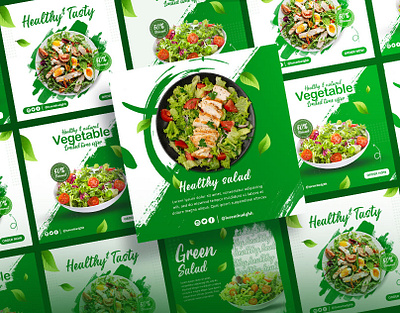 social media - healthy food add addvirtesment design graphic design healthy healthy food instagram posts instagram story photoshop social mediea