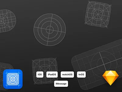 Apple Icon Grids Library for Sketch apple watch appletv freebie icon icons ios ipad ipados iphone mac macos sketch tvos watchos