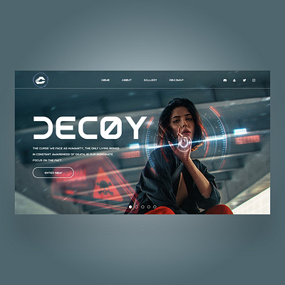 Decoy Website Ui Design Concept cyberpunk design graphic design photography ui ui design ux ux design web design web designer