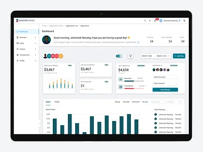Fintech Dashboard dashboard design fintech illustration ui uiux web development