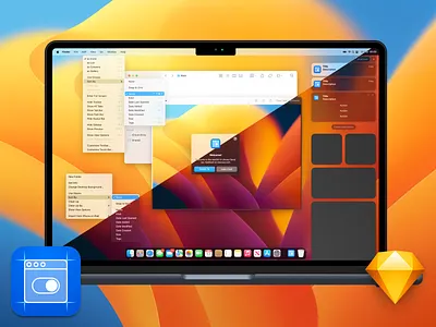 macOS UI Library for Sketch design freebie mac macos sketch ui ui kit