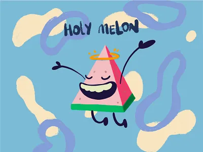 Holy melon doodle holy melon illustration melon procreate summer watermelon