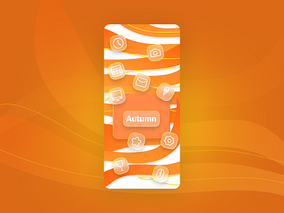 Autumn Wallpaper autumn design fall graphic design mobile orange phone wallpaper warmup weekly