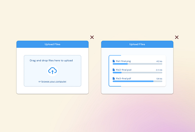 Design Challenge - Upload ui upload ux