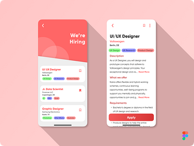 DailyUI Challenge Day 050 - Job Listing #Day050 #DailyUI 050 ad app concept daily daily ui dailyui day 050 design figma ios job job listing jobs listing minimalist mobile ui uidesign ux