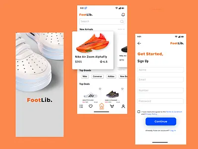 FootLib. branding design ui ux