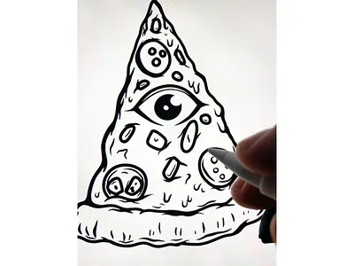 Pizza. Sketching in Procreate graphic design illustration pizza pizza illustration procreate