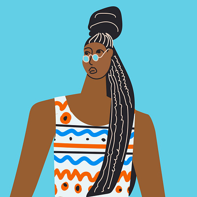 African woman african design girl graphic design illustration people vector woman