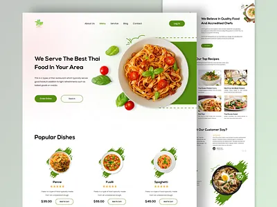 Restaurant - Food Delivery Landing Page delivery services eat fastfood website food and drinks food delivery food delivery landing page food delivery website food industry food website foodie landing page meal kits orizon recipe website resturant snacks ui design ui ux web design website design