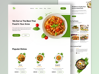 Restaurant - Food Delivery Landing Page delivery services eat fastfood website food and drinks food delivery food delivery landing page food delivery website food industry food website foodie landing page meal kits orizon recipe website resturant snacks ui design ui ux web design website design