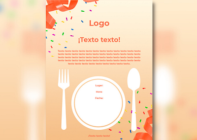 Invitación a un Almuerzo Rosa almuerzo celebración celebrar cumpleaños design fiesta graphic design invitación peach pink rosa rosado