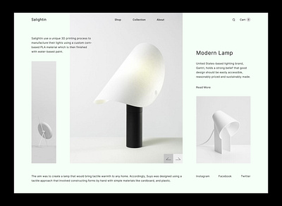 Lamp Shop Web Header branding design e commerce ecommerce homepage lamp lamp shop light lighting minimalism modern online shop product shop simple store web design web header website white