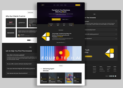 Landing Page Of A Tech Agency darktheme digitalagency it landingpage minimalist softwarecompany startup techagency techcompany ui webdesign