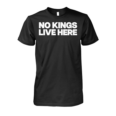 No Kings Live Here Shirt design illustration